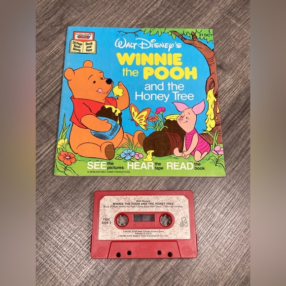 Disney Other - Walt Disney's Winnie the Pooh and the Honey Tree Read Along Book & Cassette Tape